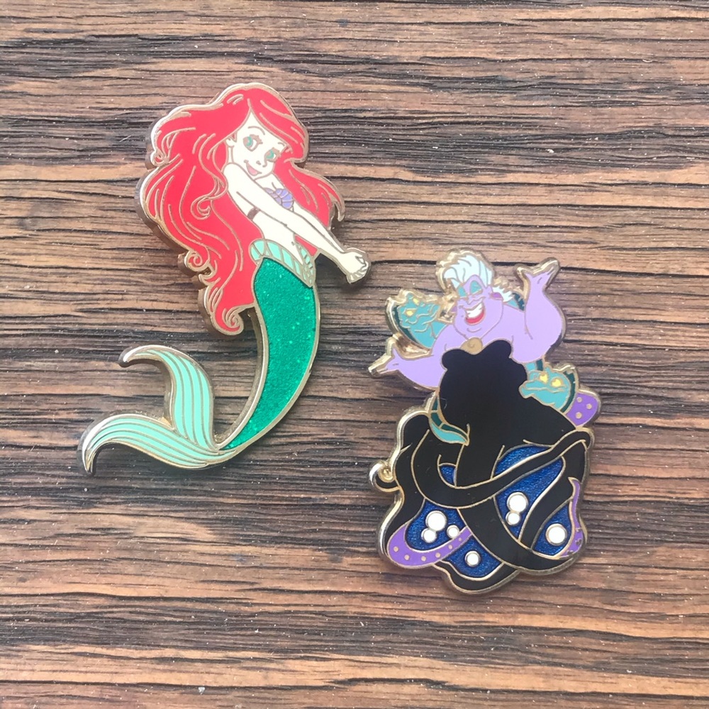 Ariel and Ursula Pin Set - Picture 2 of 9